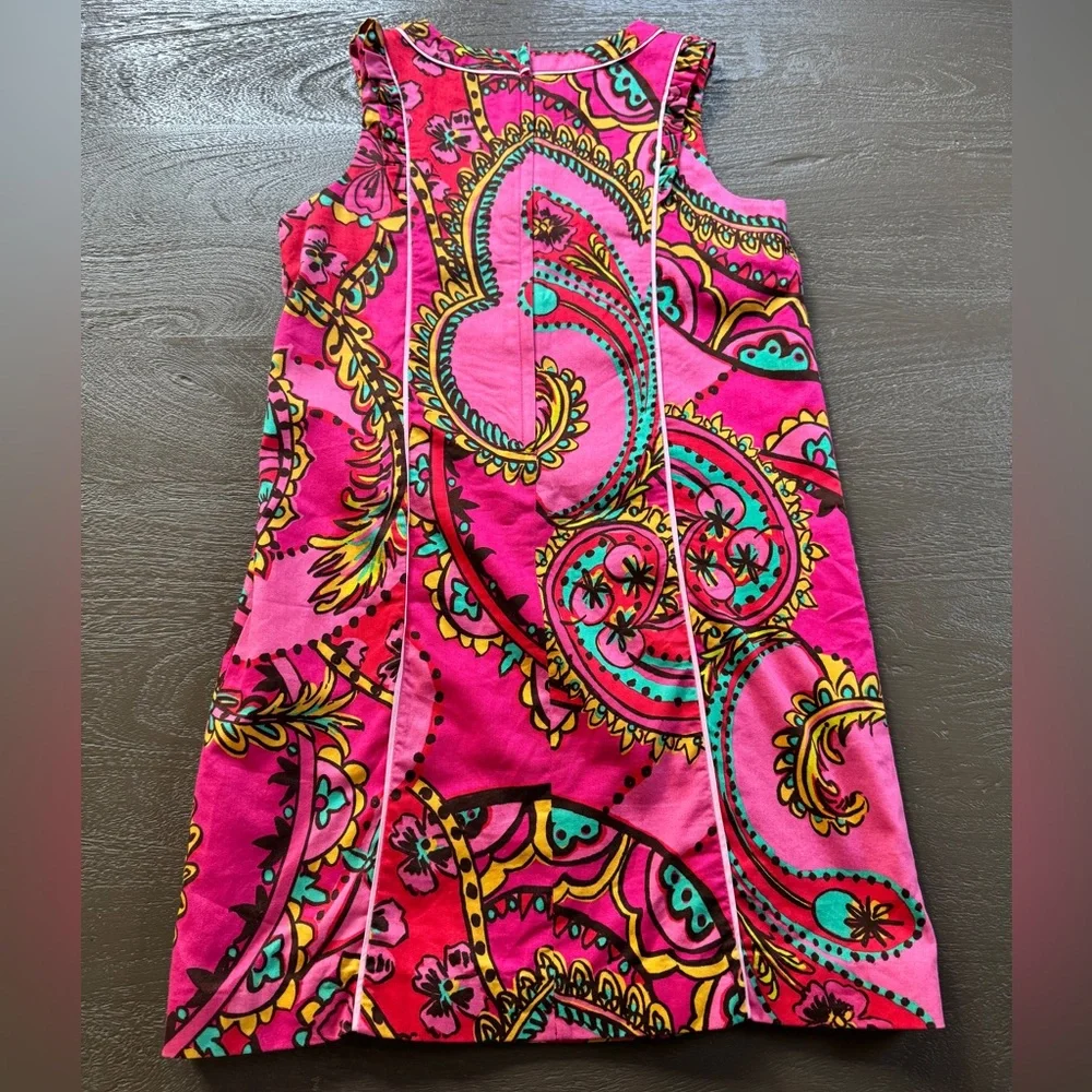 Lilly Pulitzer Girl’s Fall Print Sleeveless Shift Dress, lined, size 12 - Picture 4 of 4